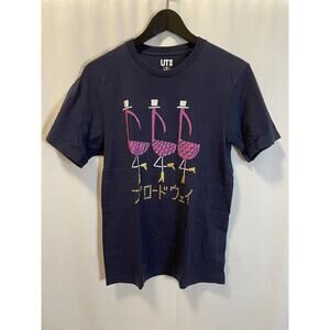 Uniqlo UT USA Omiyage Crew Neck Pink Flamingo Las Vegas T-Shirt Navy Size XS